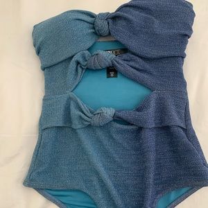 Beach Riot Karla Blue Ombré One Piece NWOT - size small